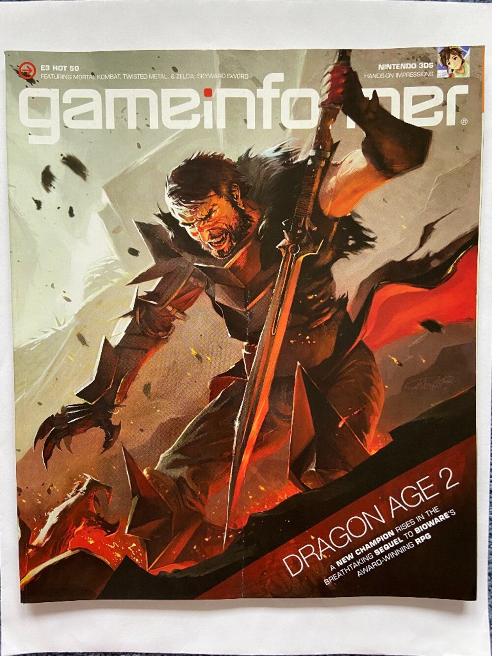 Game Informer Magazine August 2010 Issue 208 Dragon Age 2 Cover With Label